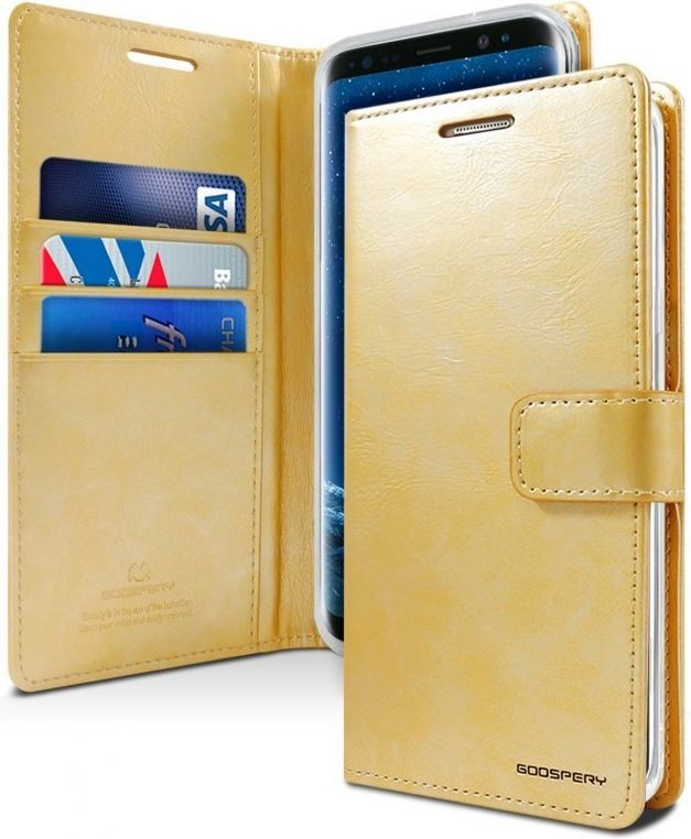 Pouzdro Mercury Goospery Bluemoon Diary Samsung Galaxy A70 zlaté