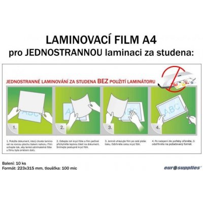Laminovací film A4 pro JEDNOSTRANNOU laminaci za studena – Hledejceny.cz