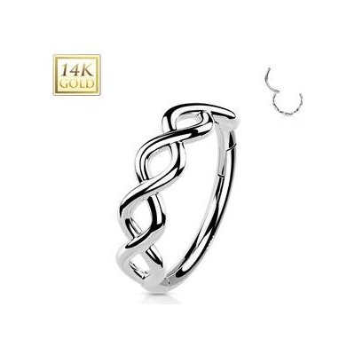 Šperky4U zlatý piercing segment kruh ZL01231-WG – Zbozi.Blesk.cz