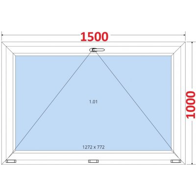SMART Plastové okno 150x100, Sklopné – Zboží Mobilmania