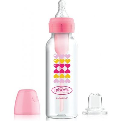 Dr. Brown´s kojenecká láhev standard úzkohrdlá Options plus růžová 250 ml
