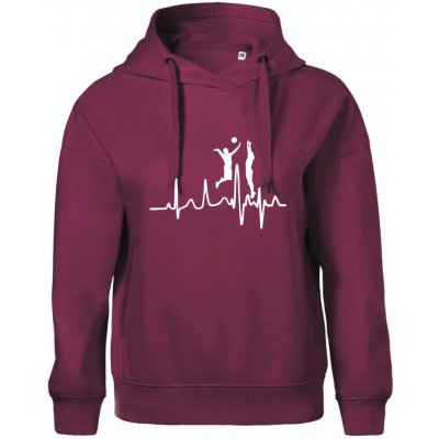 EKG volejbalisti muži Oversized mikina dámská Moon kratší + širší Fuchsiová – Zboží Dáma