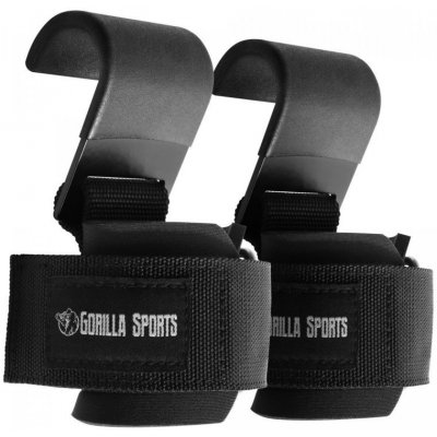 Gorilla Sports Posilovací háky sada 2 ks černá/bílá – Zbozi.Blesk.cz