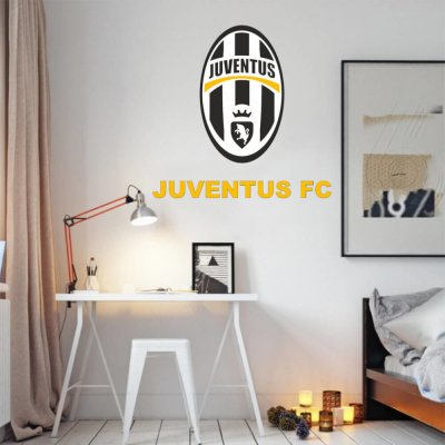 INSPIO Samolepka na zeď - Juventus Turín lidé, sport a hudba, pro teenagery černá, modrá, žlutá, rudá, plnobarevný motiv rozměry 63x89 – Zboží Mobilmania