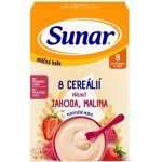 Sunar mléčná kaše 8 cereálií jahoda malina 210 g – Zboží Dáma