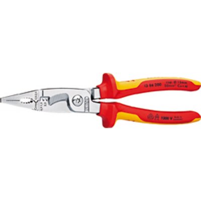 KNIPEX Klešte elektroinstalacní 200mm multifunkcní Cr VDE / 1386200 Knipex 53730200 – Zboží Mobilmania