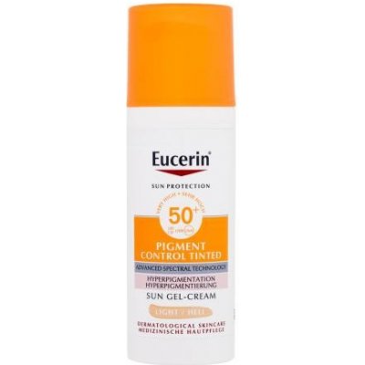Eucerin Sun Protection Pigment Control Tinted Gel-Cream SPF50+ 50 ml opalovací a tónující gelový krém proti pigmentovým skvrnám Light – Zbozi.Blesk.cz