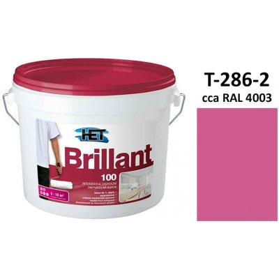 Het BRILLANT 100 3 kg interiérová barva odstín T-286-2 cca RAL 4003 purpurový