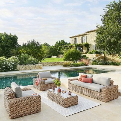 DEOKORK Ratanová variabilní sestava MALAGA pro 5 osob – Zboží Mobilmania