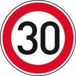 Dopravní značka – Nejvyšší dovolená rychlost 30 – Zboží Dáma