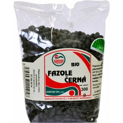 Sunfood Bio černá fazole 300 g – Zboží Dáma