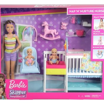 Barbie Chůva v dětském pokojíčku herní set