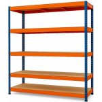 Vyprodej-Regalu.cz Regál 2160 x 1200 x 500 mm 5 polic modrooranžový – Zboží Dáma