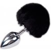 Anální kolík Alive Metal Anal Fluffly Plug L Black