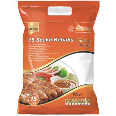 Crown Mražené Seekh Kebab Chicken - Charcoal 15 ks – Zboží Dáma