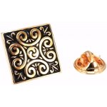 Gaira Brož do klopy Ornament 3605 zlatá – Zboží Dáma