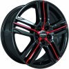 Alu kolo, lité kolo Ronal R57 7,5x18 5x108 ET50 black red