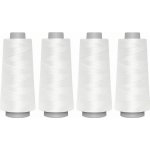 Sada nití PES OVERLOCK 120 TOLDI (4x2500m) barva bílá – Zboží Dáma