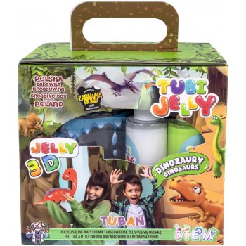 TUBAN Tubi Jelly set 6 barev + malé akvárium Dinosauři