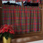 Dekorační krátká vánoční vitrážová záclona do kuchyně SCOTTY 40x100 cm MyBestHome – Hledejceny.cz