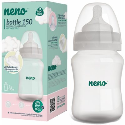 Neno Bottle kojenecká antikoliková lahvička bílá 150 ml – Hledejceny.cz