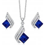 Grace Silver Jewellery stříbrná souprava šperků Swarovski Elements Marisa Sapphire SET2077-S0003(4) Modrá – Zboží Dáma