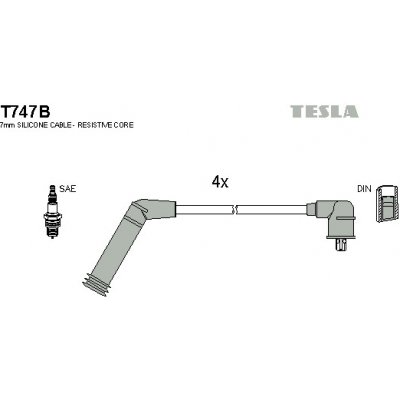 TESLA Sada kabelů pro zapalování T747B – Hledejceny.cz