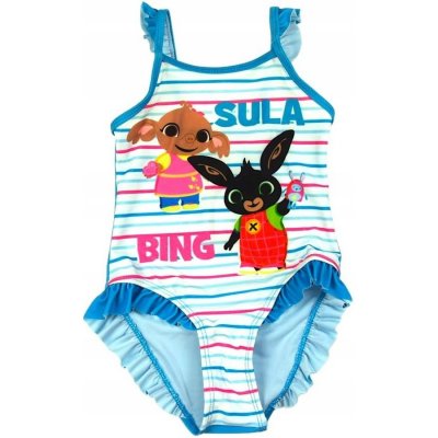 E plus M · Dětské dívčí jednodílné plavky Zajíček Bing a Slonice Sula Tyrkysová – Zboží Mobilmania