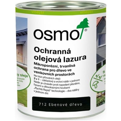 Osmo 712 Ochranná olejová lazura 0,75 l Ebenové dřevo – Zbozi.Blesk.cz