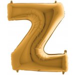 Balónek stříbrný písmeno Z 102 cm – Zboží Dáma