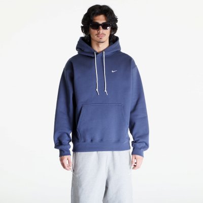 Nike Solo Swoosh Fleece Pullover Hoodie Thunder Blue/ White