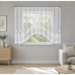 Dekorační oblouková krátká záclona na žabky LUDMILA 160 bílá 300x160 cm MyBestHome – Hledejceny.cz