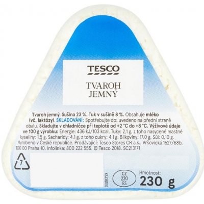 Tesco Tvaroh jemný 230 g – Zboží Dáma