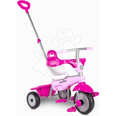 Smart Trike s vodicí tyčí Lollipop Pink s tlumičem a volnoběhem růžová