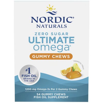 Nordic Naturals Ultimate Omega Gummy Chews 1200 mg Tropické Ovoce 54 gummies – Hledejceny.cz