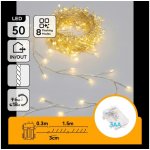 Aigostar B.V. LED Venkovní vánoční řetěz 50xLED/8 funkcí 3xAA 1,8m IP44 teplá bílá B103033WH – Hledejceny.cz