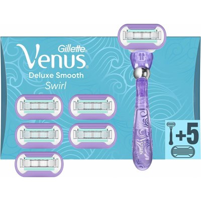 Gillette Venus Deluxe Smooth Swirl + 6 ks hlavice – Zboží Mobilmania