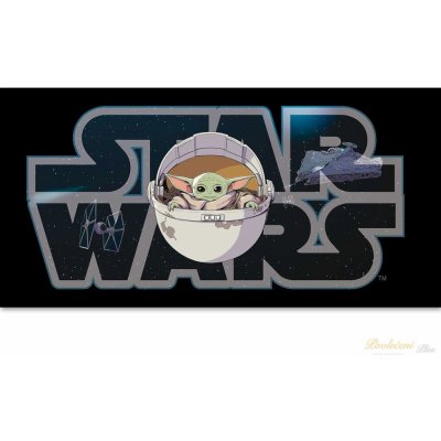 Jerry Fabrics Bavlněná froté osuška 70 x 140 cm - Star Wars "Mandalorian 02" – Zboží Mobilmania