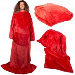 Verk Fleecová deka s rukávy 140x200cm červená – Zboží Mobilmania