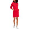 Dámské šaty Tommy Hilfiger dámské mikinové šaty Logo Funnel Neck červené