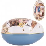 Modrá plechová dóza ve tvaru vajíčka s králíčkem Easter Egg 7*11*7 cm – Hledejceny.cz