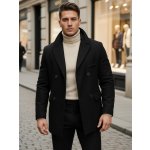 Moderní kabát černý – Zbozi.Blesk.cz