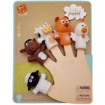 Teddies maňásek prstový zvířátko domácí farma guma 5 cm na kartě 16 x 20,5 cm – Zboží Dáma