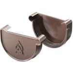 Gutta Aqua čelo pvc žlabu pravé 125 mm hnědé – HobbyKompas.cz