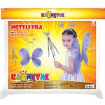 Rappa Motýlí křídla fialová s čelenkou a hůlkou – Zbozi.Blesk.cz