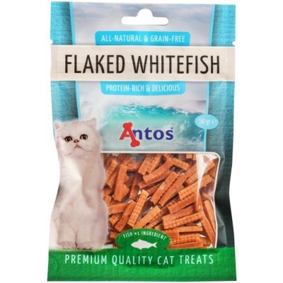Antos Cat treats pásky s bílou rybou 50 g