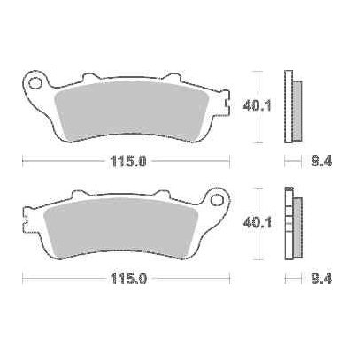 Brzdové destičky DP Brakes zadní HONDA NT 700 V Deauville rok 06-12 | Zboží Auto