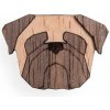 Brož BeWooden dřevěná brož ve tvaru psa Pug BR49