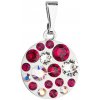 Přívěsky Evolution Group Přívěsek bižuterie se Swarovski krystaly červený kulatý 54023.3 ruby