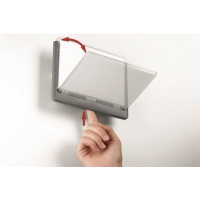 Durable Informační tabulka CLICK SIGN, šedá, 149 x 105,5 mm